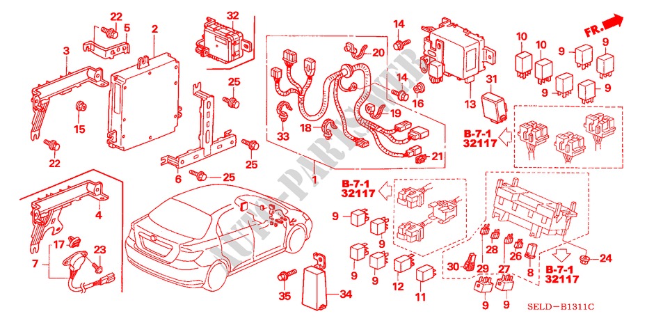 CONTROL UNIT (CABIN) (RH) for Honda CITY GXI 4 Doors 5 speed manual 2004