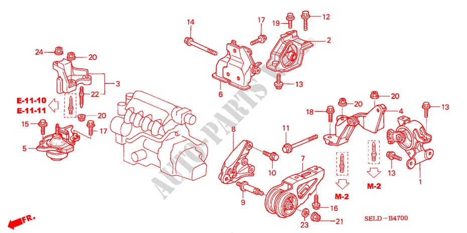 ENGINE MOUNTS (MT) for Honda CITY EXI 4 Doors 5 speed manual 2003