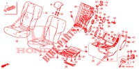 REAR SEAT/SEATBELT (G.) for Honda CIVIC 1.8 ES 5 Doors 5 speed automatic 2013