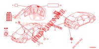 EMBLEMS/CAUTION LABELS  for Honda CIVIC 1.4 EXECUTIVE 5 Doors 6 speed manual 2012