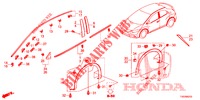 MOLDING/PROTECTOR  for Honda CIVIC 1.4 EXECUTIVE 5 Doors 6 speed manual 2012