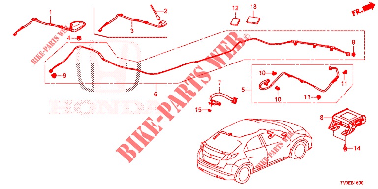 ANTENNA/SPEAKER (LH) for Honda CIVIC 1.4 EXECUTIVE TUNER LESS 5 Doors 6 speed manual 2014