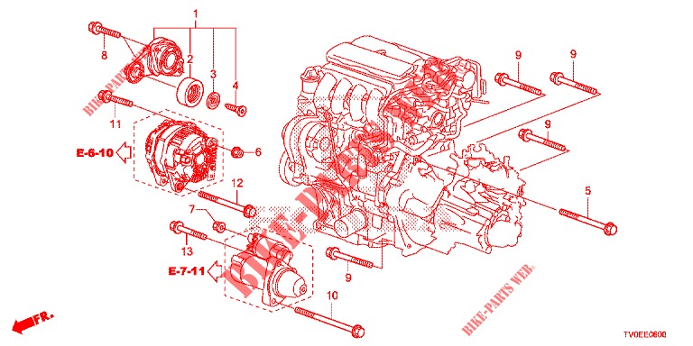AUTO TENSIONER (1.4L) for Honda CIVIC 1.4 EXECUTIVE TUNER LESS 5 Doors 6 speed manual 2014