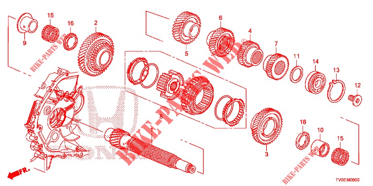 COUNTERSHAFT  for Honda CIVIC 1.4 EXECUTIVE TUNER LESS 5 Doors 6 speed manual 2014