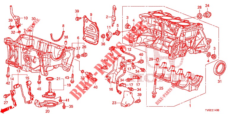 CYLINDER BLOCK/OIL PAN (1.4L) for Honda CIVIC 1.4 EXECUTIVE TUNER LESS 5 Doors 6 speed manual 2014