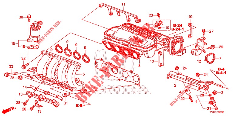 INTAKE MANIFOLD (1.4L) for Honda CIVIC 1.4 EXECUTIVE TUNER LESS 5 Doors 6 speed manual 2014