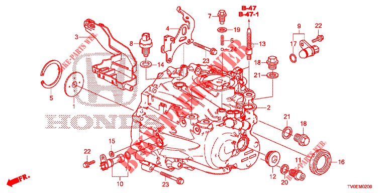 P.S. GEAR BOX  for Honda CIVIC 1.4 EXECUTIVE TUNER LESS 5 Doors 6 speed manual 2014