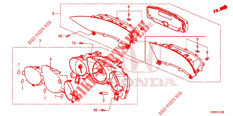 SPEEDOMETER  for Honda CIVIC 1.4 EXECUTIVE TUNER LESS 5 Doors 6 speed manual 2014