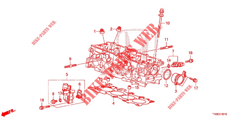 SPOOL VALVE/ OIL PRESSURE SENSOR (1.4L) for Honda CIVIC 1.4 EXECUTIVE TUNER LESS 5 Doors 6 speed manual 2014