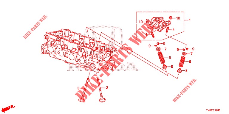 VALVE/ROCKER ARM (1.4L) for Honda CIVIC 1.4 EXECUTIVE TUNER LESS 5 Doors 6 speed manual 2014
