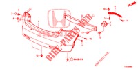 REAR BUMPER  for Honda CIVIC DIESEL 1.6 ELEGANCE 5 Doors 6 speed manual 2013
