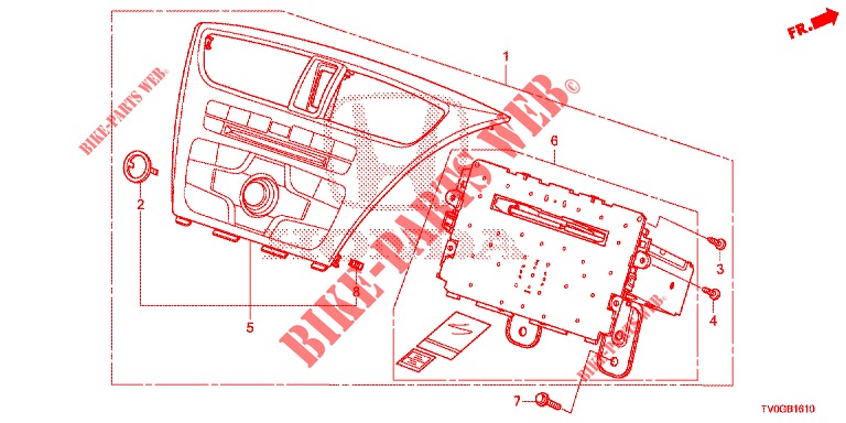 AUDIO UNIT (1) for Honda CIVIC DIESEL 1.6 EXECUTIVE 5 Doors 6 speed manual 2015