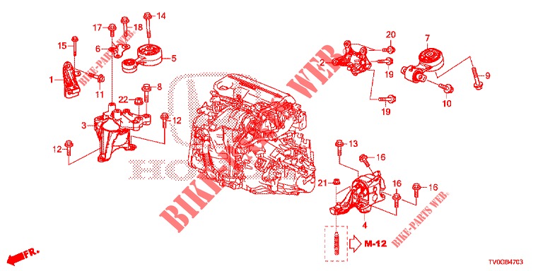 ENGINE MOUNTS (DIESEL) for Honda CIVIC DIESEL 1.6 EXECUTIVE 5 Doors 6 speed manual 2015