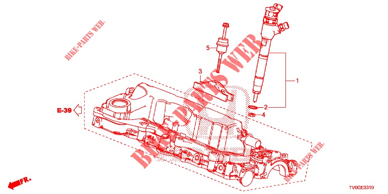 FUEL INJECTOR (DIESEL) for Honda CIVIC DIESEL 1.6 EXECUTIVE 5 Doors 6 speed manual 2015