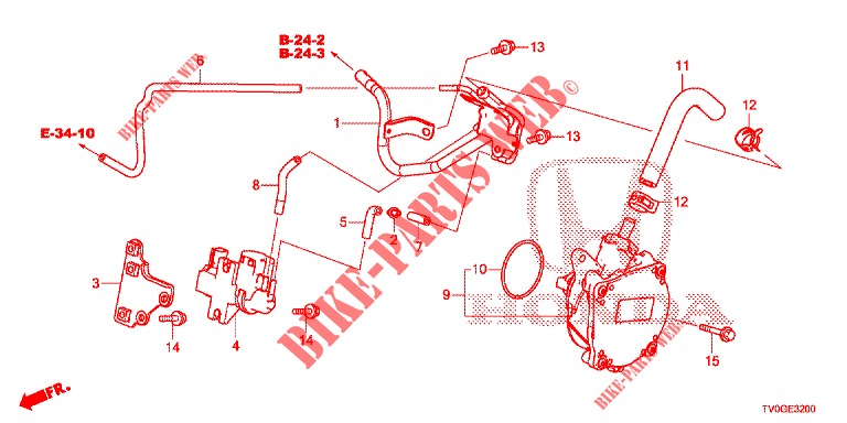INSTALL PIPE/VACUUM PUMP (DIESEL) for Honda CIVIC DIESEL 1.6 EXECUTIVE 5 Doors 6 speed manual 2015