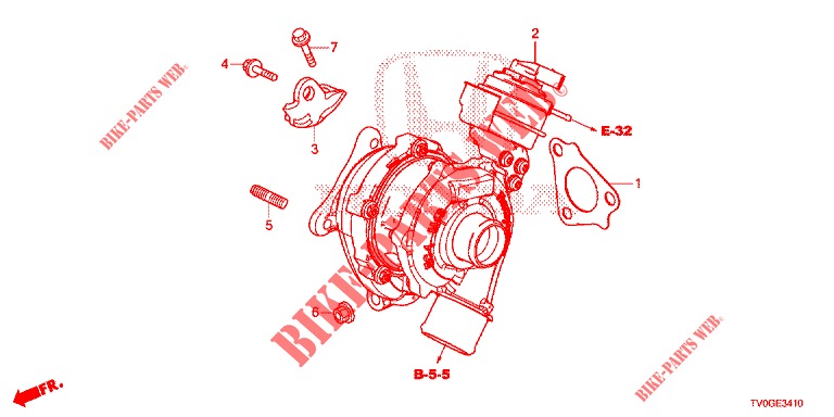 TURBOCHARGER SYSTEM (DIESEL) for Honda CIVIC DIESEL 1.6 EXECUTIVE 5 Doors 6 speed manual 2015