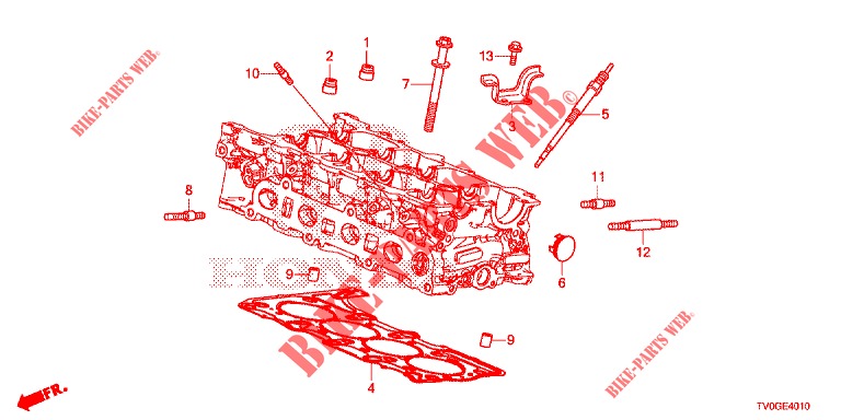 VALVE STEM SEAL/GLOW PLUG (DIESEL) for Honda CIVIC DIESEL 1.6 EXECUTIVE 5 Doors 6 speed manual 2015
