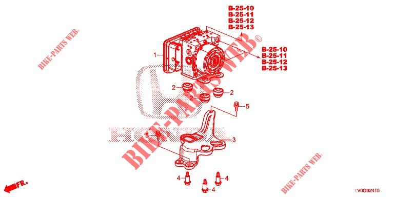 VSA MODULATOR (RH)('00 )  for Honda CIVIC DIESEL 1.6 EXECUTIVE 5 Doors 6 speed manual 2015