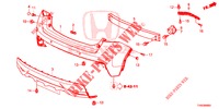 REAR BUMPER  for Honda CIVIC DIESEL 1.6 EXECUTIVE EURO 6 5 Doors 6 speed manual 2015