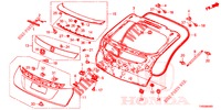 TAILGATE PANEL (2D)  for Honda CIVIC 1.8 EXECUTIVE 5 Doors 6 speed manual 2015