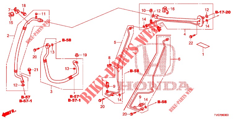 AIR CONDITIONER (FLEXIBLES/TUYAUX) (LH) for Honda CIVIC 1.8 EXECUTIVE 5 Doors 6 speed manual 2012
