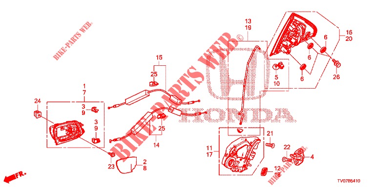 REAR DOOR LOCKS/OUTER HAN DLE  for Honda CIVIC 1.8 EXECUTIVE 5 Doors 6 speed manual 2012