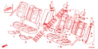 REAR SEAT/SEATBELT (2D)  for Honda CIVIC  1.0 COMFORT 5 Doors 6 speed manual 2017