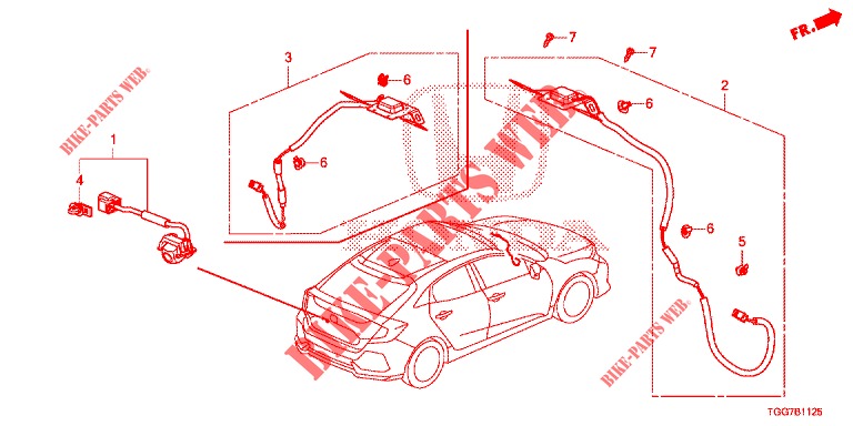GPS ANTENNA / CAMERA REAR VIEW for Honda CIVIC  1.0 COMFORT 5 Doors 6 speed manual 2017