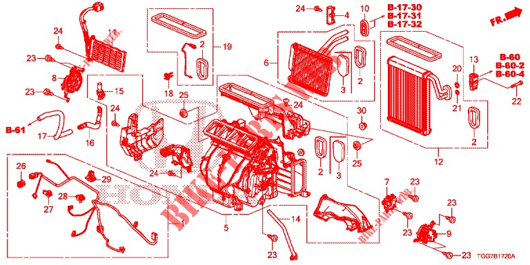 HEATER UNIT (LH) for Honda CIVIC  1.0 COMFORT 5 Doors 6 speed manual 2017