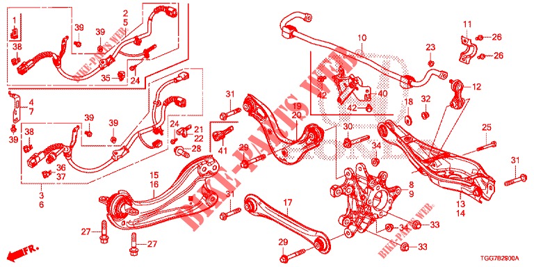 REAR KNUCKLE  for Honda CIVIC  1.0 COMFORT 5 Doors 6 speed manual 2017