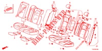 REAR SEAT/SEATBELT (2D)  for Honda CIVIC  1.0 COMFORT 5 Doors full automatic 2017