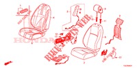 FRONT SEAT/SEATBELTS (D.) (LH) for Honda CIVIC 1.0 EXECUTIVE NAVI 5 Doors 6 speed manual 2017