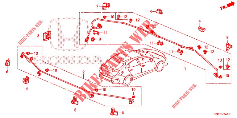 PARKING SENSOR  for Honda CIVIC 1.0 EXECUTIVE NAVI 5 Doors full automatic 2017