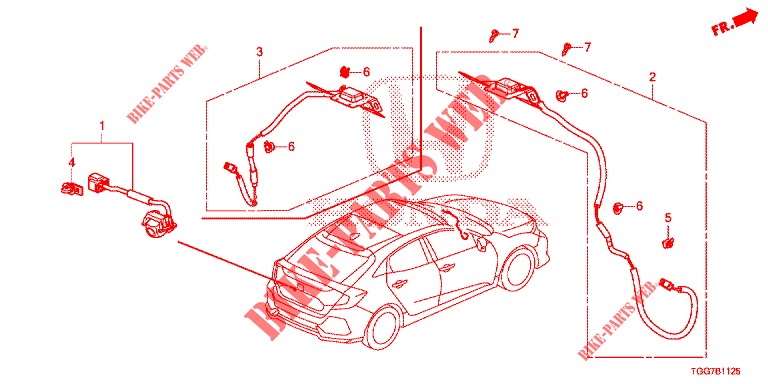 GPS ANTENNA / CAMERA REAR VIEW for Honda CIVIC  1.0 ENTRY 5 Doors 6 speed manual 2018