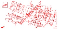 REAR SEAT/SEATBELT (2D)  for Honda CIVIC 1.0 MID 5 Doors 6 speed manual 2018