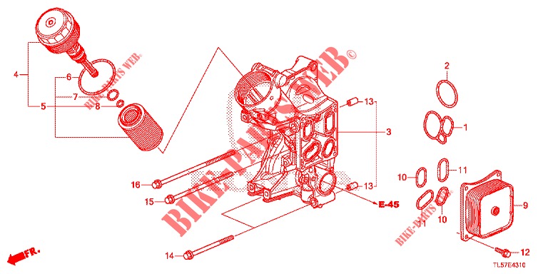 OIL FILTER CASE (DIESEL) for Honda ACCORD TOURER 2.0 S 5 Doors 6 speed manual 2015