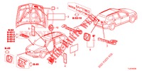 EMBLEMS/CAUTION LABELS  for Honda ACCORD TOURER 2.4 S 5 Doors 6 speed manual 2015