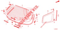REAR WINDSHIELD/QUARTER G LASS  for Honda ACCORD TOURER 2.0 COMFORT 5 Doors 6 speed manual 2014