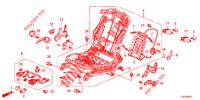 FRONT SEAT COMPONENTS (D.) (HAUTEUR MANUELLE) for Honda ACCORD TOURER 2.0 ELEGANCE 5 Doors 6 speed manual 2013