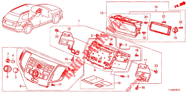 AUDIO UNIT  for Honda ACCORD TOURER 2.0 ELEGANCE PACK 5 Doors 6 speed manual 2013