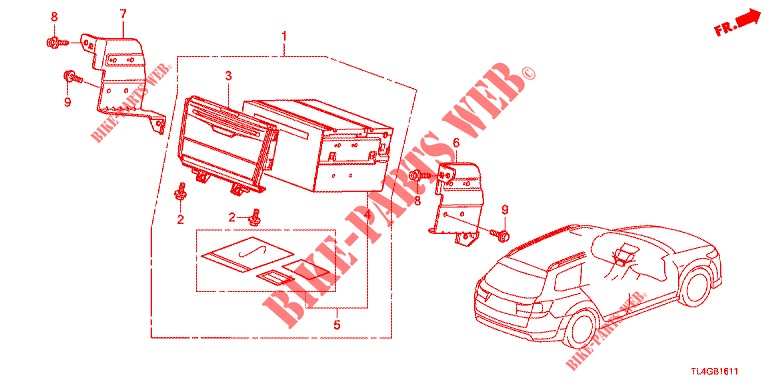 AUDIO UNIT (NAVIGATION) for Honda ACCORD TOURER 2.0 ELEGANCE PACK 5 Doors 6 speed manual 2013