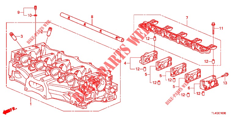 CYLINDER HEAD COVER (2.0L) for Honda ACCORD TOURER 2.0 ELEGANCE PACK 5 Doors 6 speed manual 2013