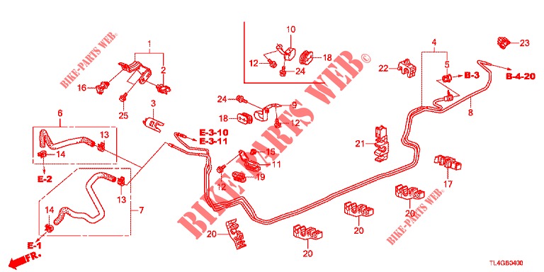 FUEL PIPE  for Honda ACCORD TOURER 2.0 ELEGANCE PACK 5 Doors 6 speed manual 2013