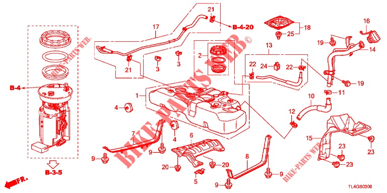 FUEL TANK  for Honda ACCORD TOURER 2.0 ELEGANCE PACK 5 Doors 6 speed manual 2013