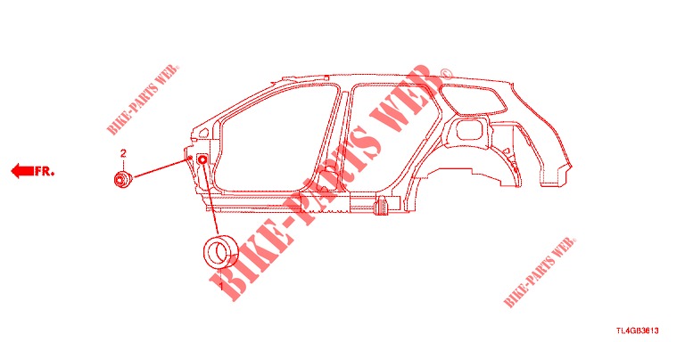 GROMMET (LATERAL) for Honda ACCORD TOURER 2.0 ELEGANCE PACK 5 Doors 6 speed manual 2013