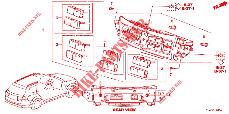 HEATER CONTROL  for Honda ACCORD TOURER 2.0 ELEGANCE PACK 5 Doors 6 speed manual 2013
