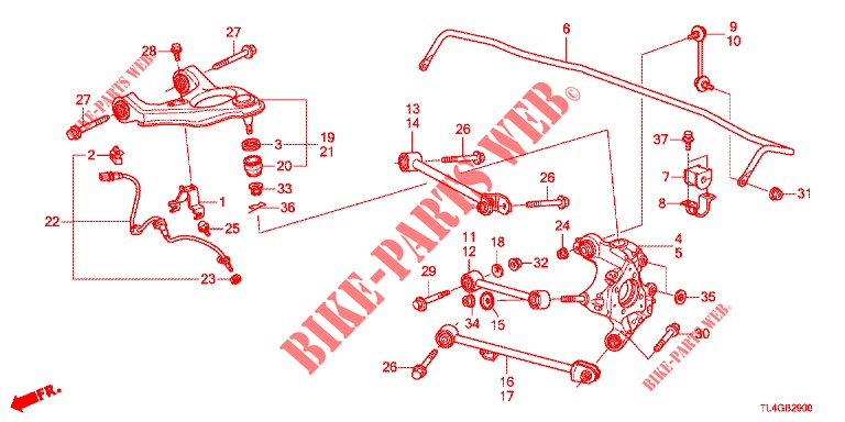 REAR KNUCKLE  for Honda ACCORD TOURER 2.0 ELEGANCE PACK 5 Doors 6 speed manual 2013
