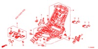 FRONT SEAT COMPONENTS (D.) (SIEGE REGLAGE MANUEL) for Honda ACCORD DIESEL 2.2 COMFORT 4 Doors 6 speed manual 2012