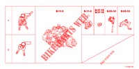 KEY CYLINDER SET(LH)  for Honda ACCORD DIESEL 2.2 COMFORT 4 Doors 6 speed manual 2012