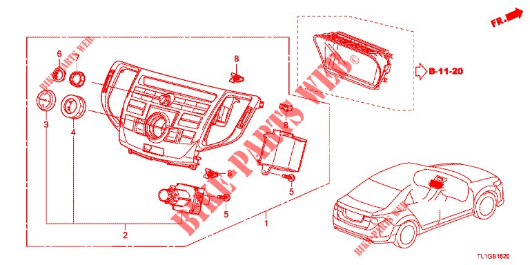 CENTER MODULE (NAVIGATION) for Honda ACCORD DIESEL 2.2 LUXURY H 4 Doors 6 speed manual 2013